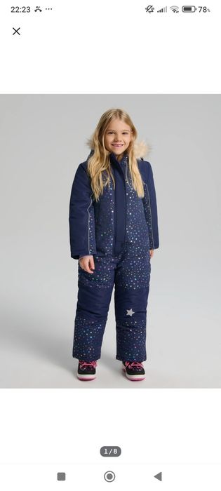 Nowy 110-116  z metkami kombinezon zimowy Sinsay ocieplany