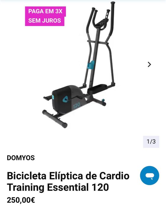 Elíptica DOMYOS EL120 / FEL120 – Nova, nunca usada, ainda na caixa