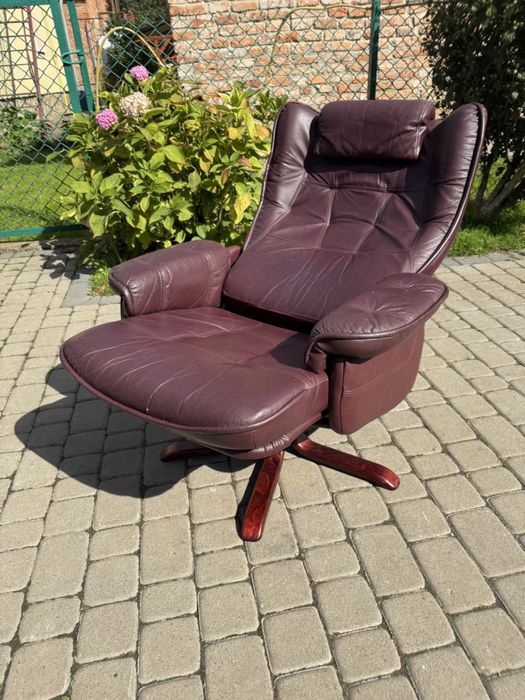 Крісло реклайнер шкіряне (00124) крісло релакс