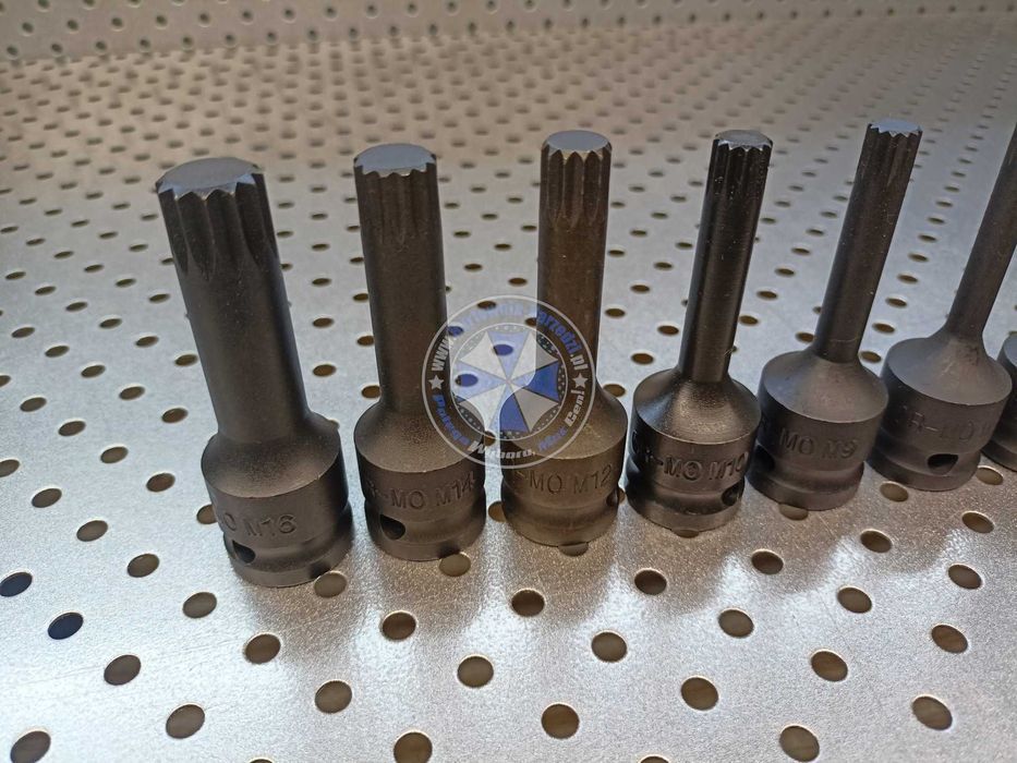 Zestaw Nasadek Udarowych SPLINE 1/2" M4-M16 – 9 Elementów