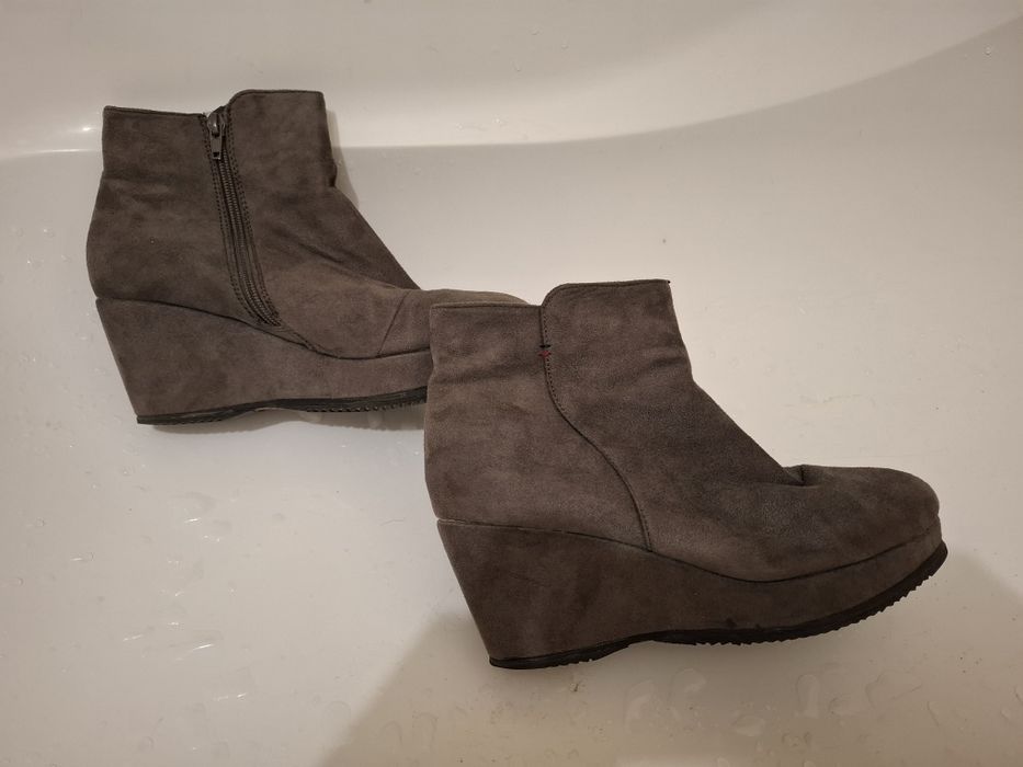 Botki damskie szare rozmiar 39.