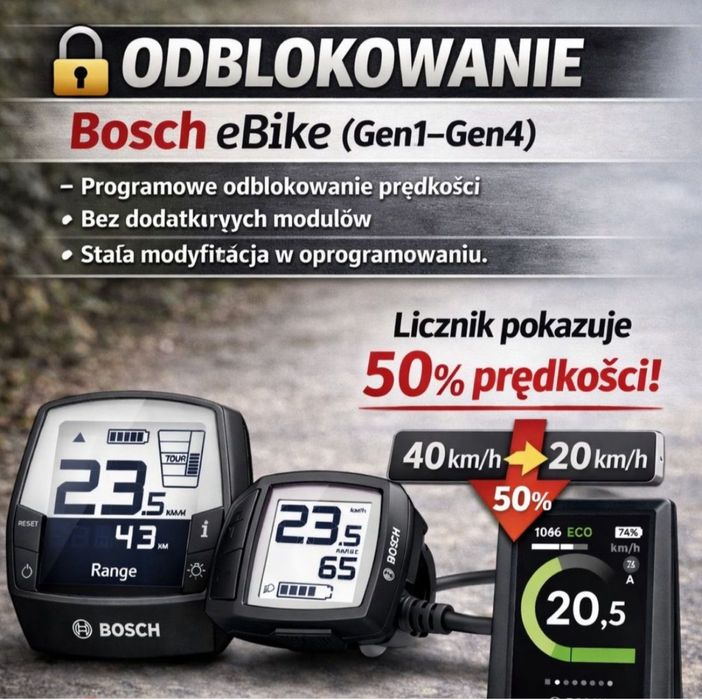 Speed Box odblokowanie silników. Bosch  do 45
