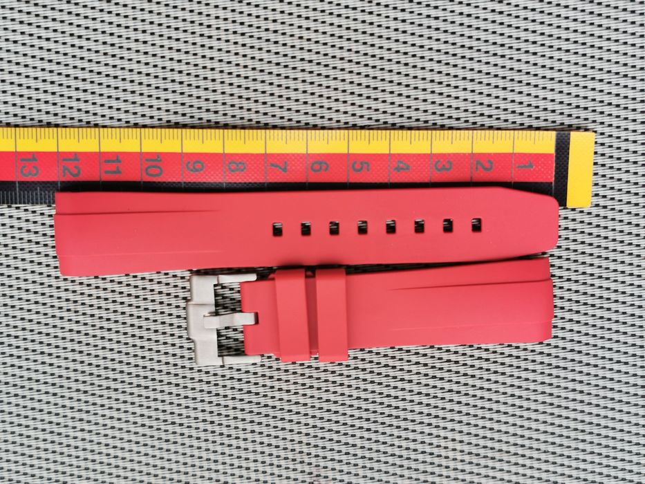 Nowy Pasek Omega Seamaster 300M Wristbyddys Czerwony 20mm