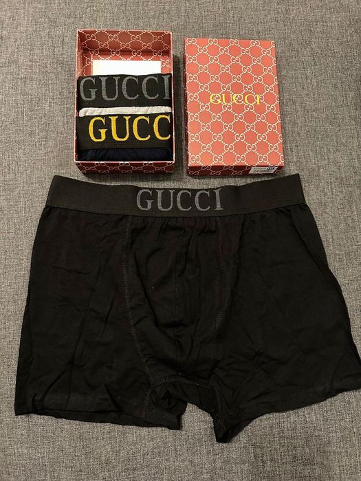 Męska bielizna 3pak Gucci kolory bokserki premium M-XXL