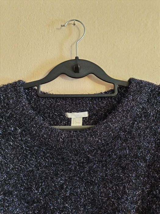 Sweter z metaliczną nitką L H&M