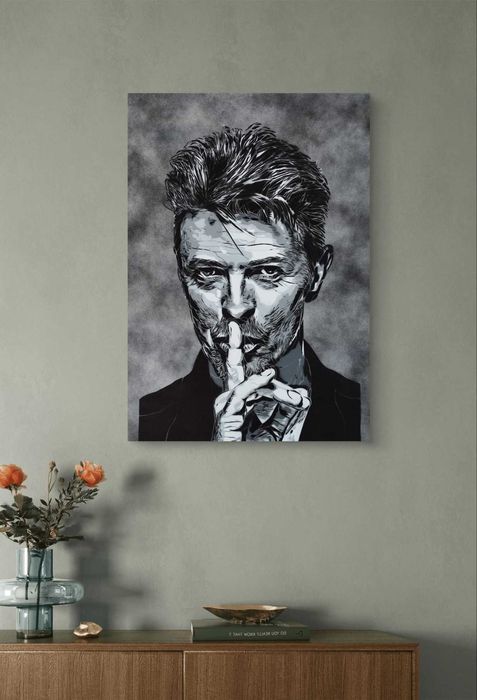 David Bowie Pintura original em tela