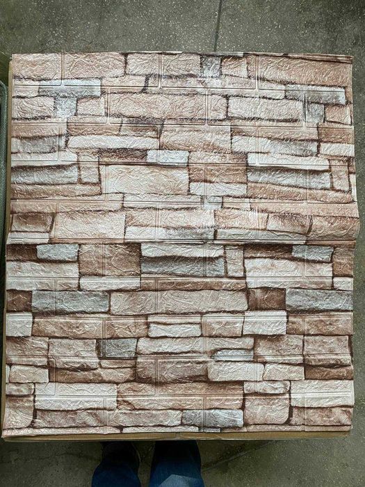 ТОП! 3Д Панели Самоклеющиеся Бежевый Катеринославский Кирпич 3D Панель