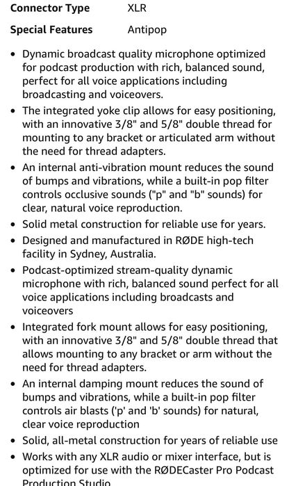 RØDE PodMic Broadcast Quality Dynamic Microphone