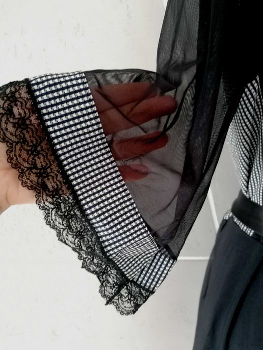 Peniuar Lupoline czarny, szlafrok