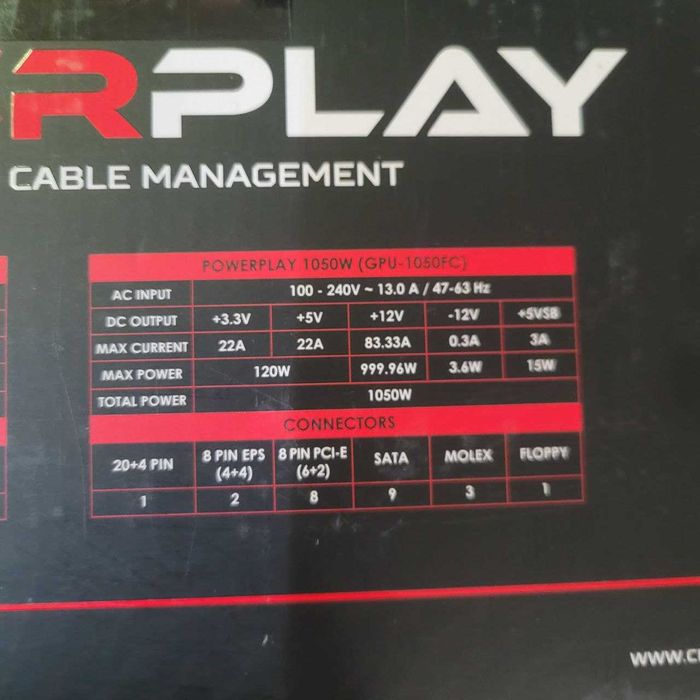 Блок питания Chieftec Chieftronic PowerPlay Platinum GPU-850FC 850W