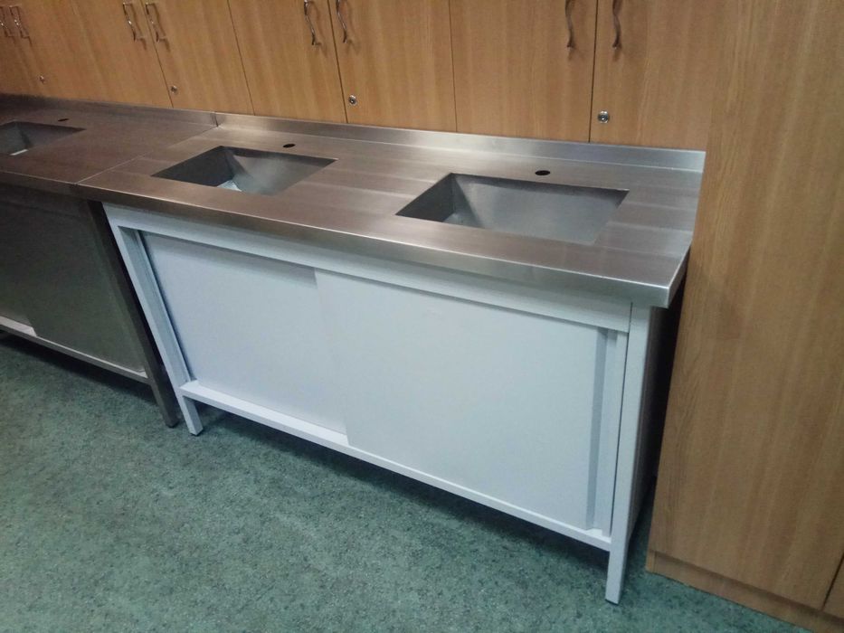 Тумба из нержавеющей стали, стол-тумба с мойкой. В наличии/заказ