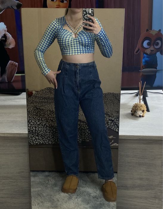 Джинси сині мом