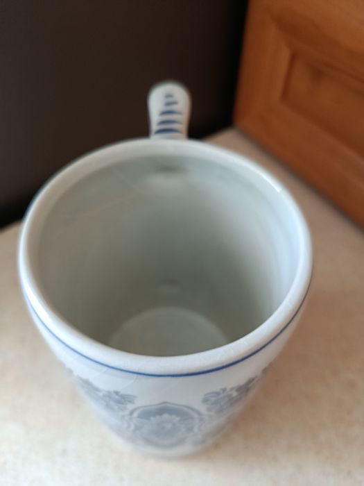 Śliczny stary kufel porcelana Delft