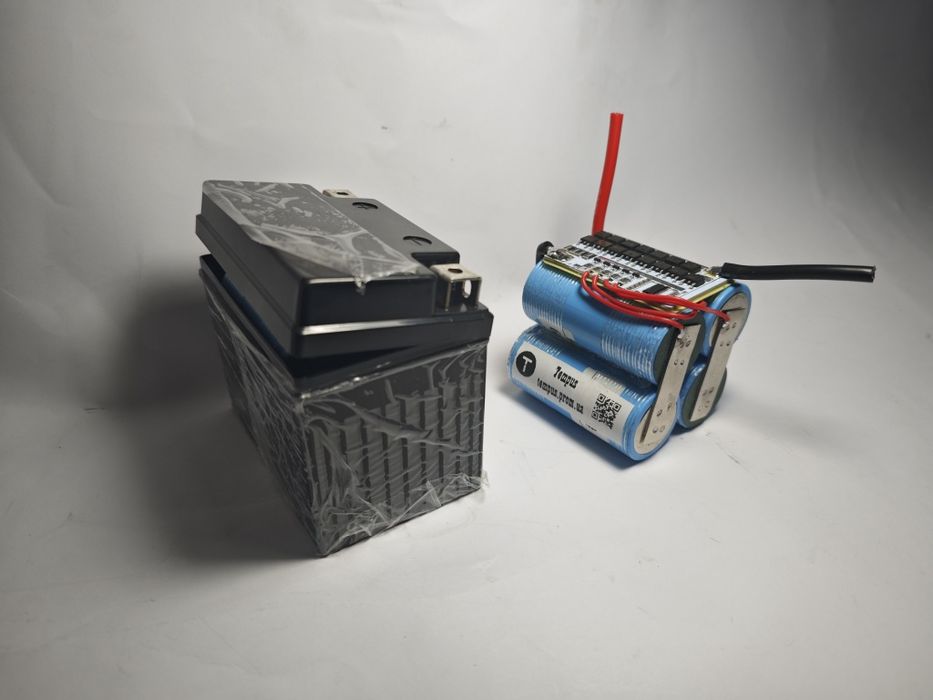 Стартерный аккумулятор LiFePO4 12,8V 6Ah в корпусе Moto 12V 4Ah с BMS