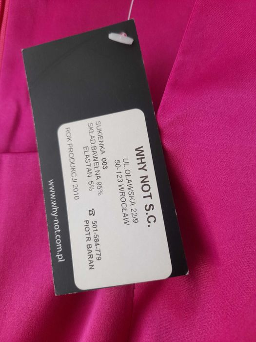 Nowa sukienka r.40 Why Not? Produkt Polski satyna bawełniana