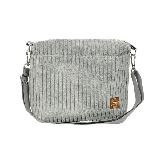 Ciemnoszara Torebka Sztruksowa - na każdą okazję