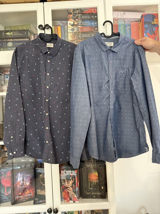 Komplet 2 męskich koszul denimowych - rozmiar L/XL