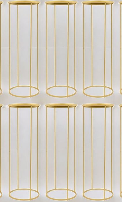9 Suportes Vasos Floreiras Festas Casamentos Dourado