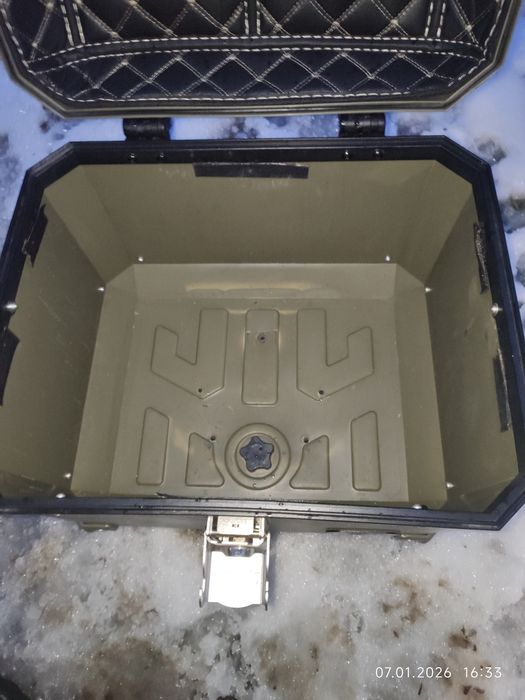 Кофр прямокутний YBX для мотоцикла, пластиковий, зелений, 45 літрів