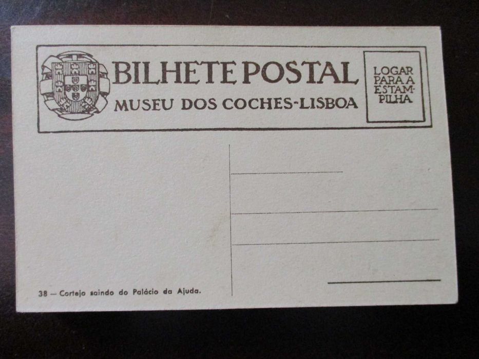 Postais antigos do Museu dos coches 38 Postais.