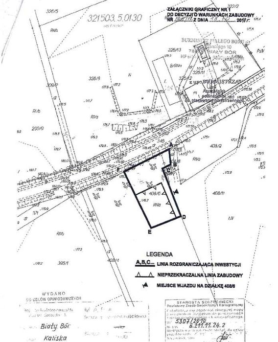 Biały Bór - Dalkowo sprzedam działkę budowlana - usługowa 1600m2