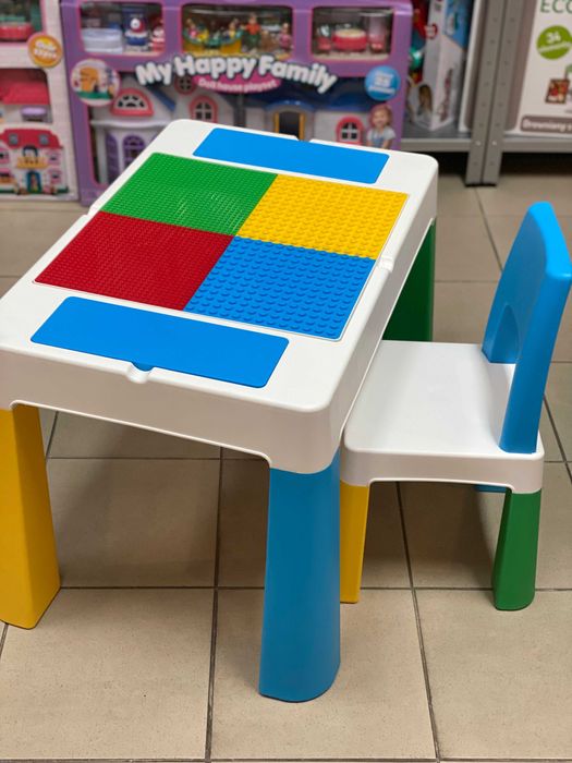 Комплект мебели стол и стул для конструктора лего Lego Poppet Color