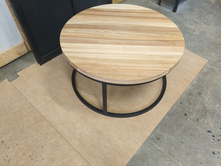 Stolik kawowy jesion metal Loft