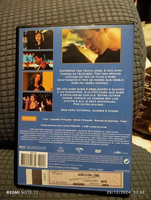 DVD - Adão e Eva - Maria de Medeiros/ Joaquim de Almeida
