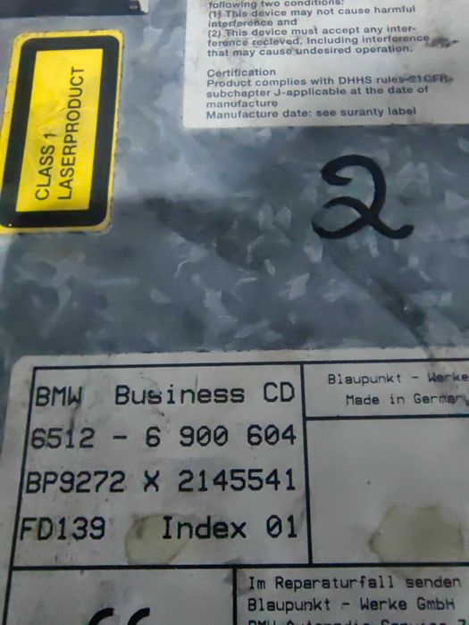 RADIO BUSINESS CD BMW Serie 5 E39 e X5 E53 6900.604