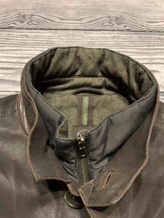 Кожаная куртка Gimo’s Brown Nappa Leather Jacket Gimos Zilli Loro