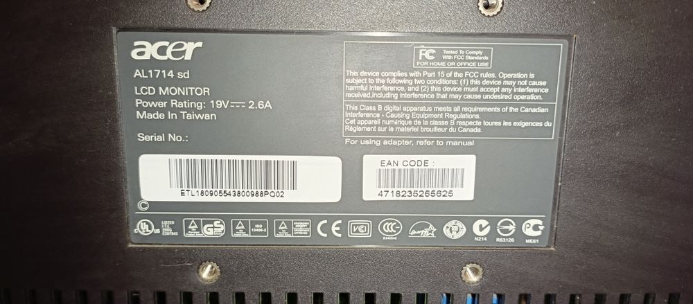 Монитор Acer AL 1714 sd