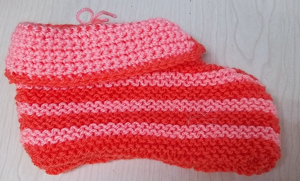 Botinhas em lã para aquecer os pés.