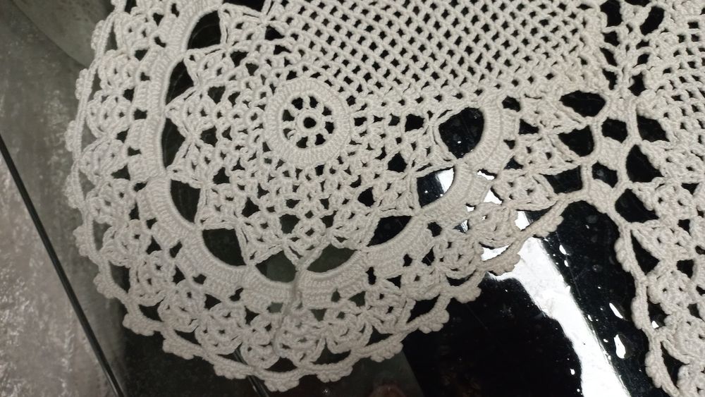 Toalha redonda em croché
