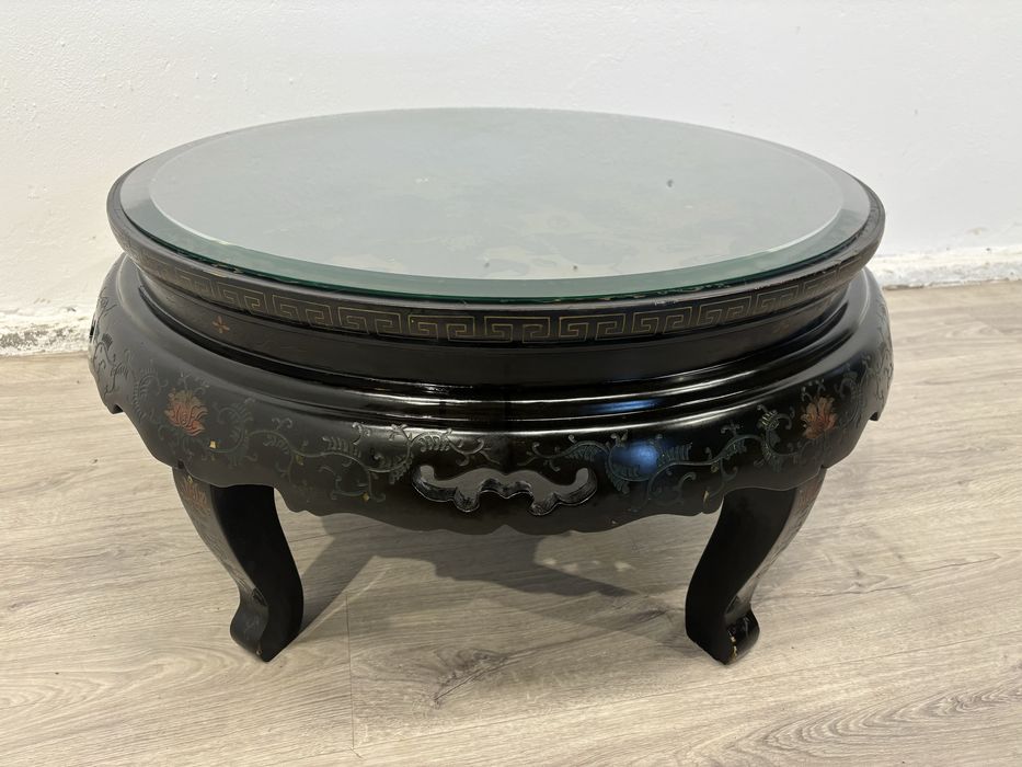 Orientalny stolik kawowy chinoiserie recznie malowany