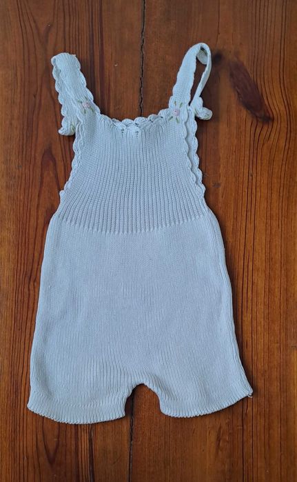 Macacão branco vintage 68cm