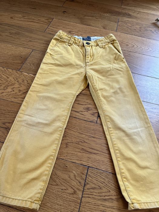 Żółte spodnie dżinsowe H&M r.110