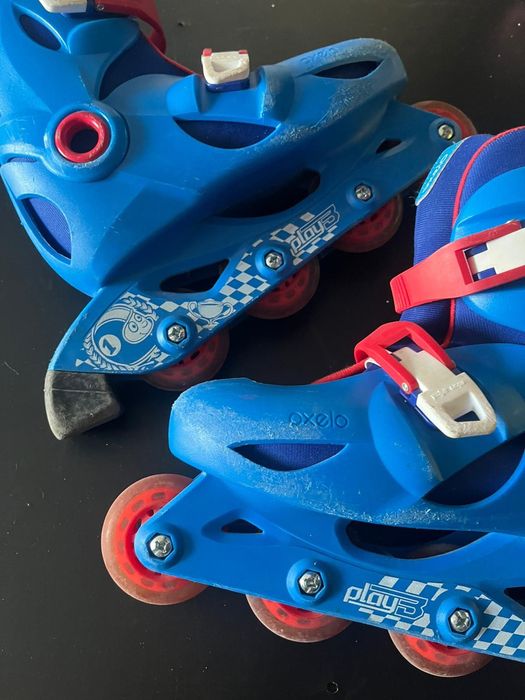 Patins azuis usados