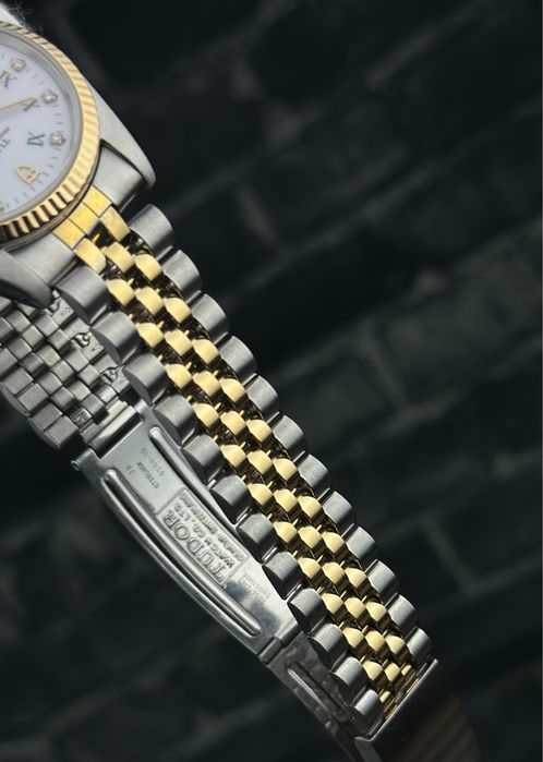 Tudor Prince Oysterdate 74033 White Roman Diamond Factory Dial