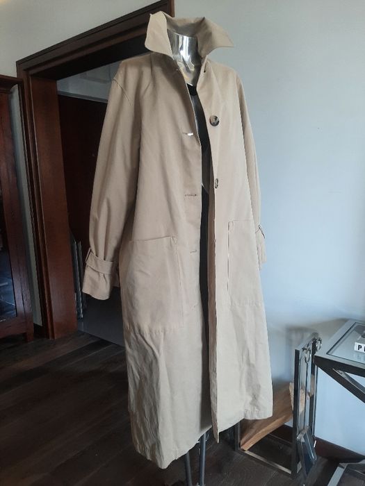 Zara Nowy dlugì plaszcz trencz prochowiec oversize