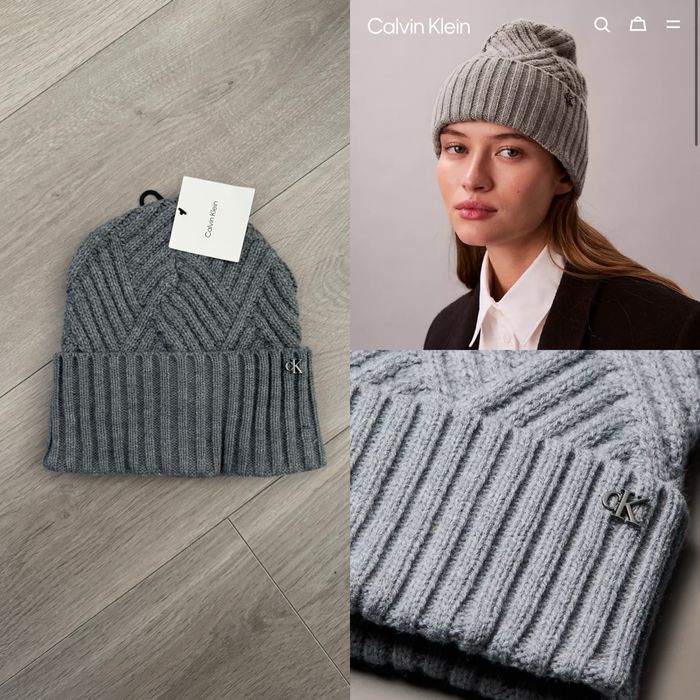 Сіра шапка calvin klein оригінал