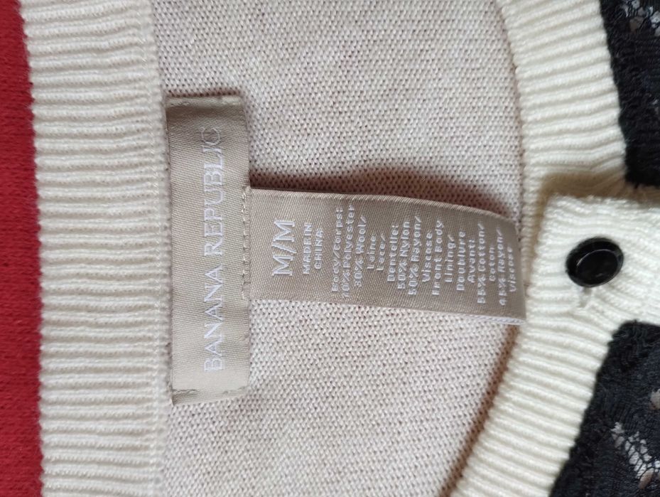 kardigan banana republic koronka