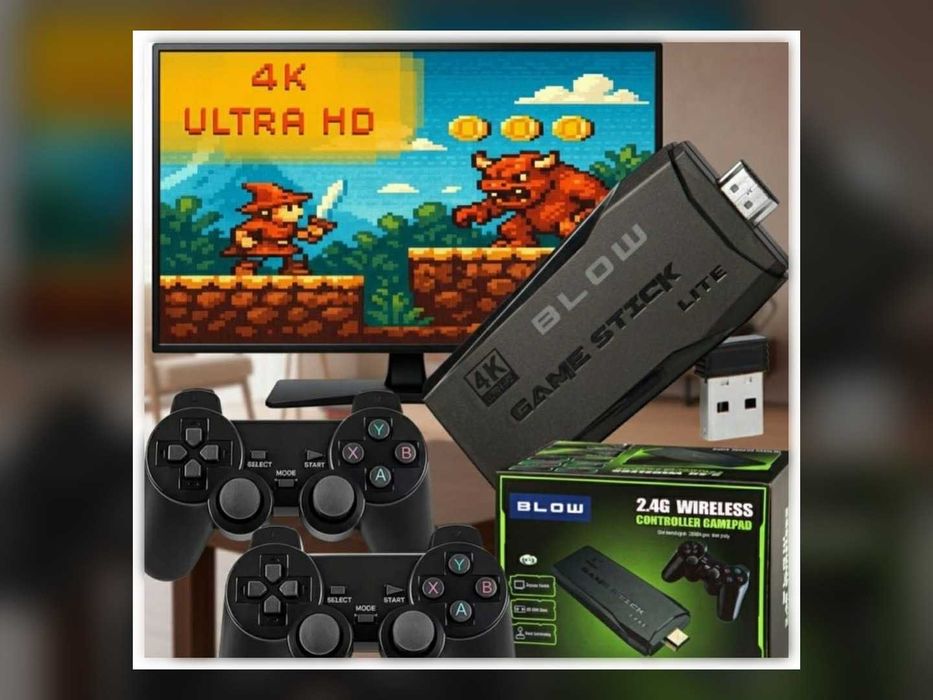 Nowa Konsola Retro HDMI 2 Pady Bezprzewodowe Gra Telewizyjna Mini Konsola Emulator Pegasus