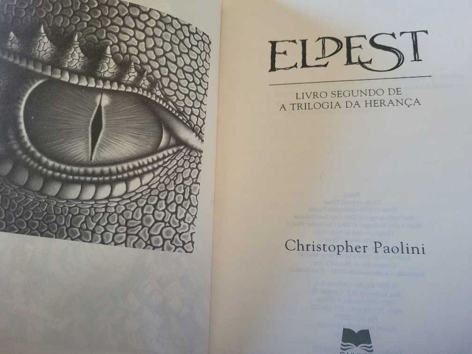 Eldest Saga Ciclo da Herança Livro 2 Christopher Paolini (Portes incl)