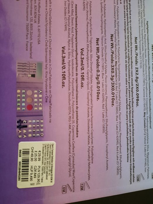 Caixa maquilhagem Claire's nova