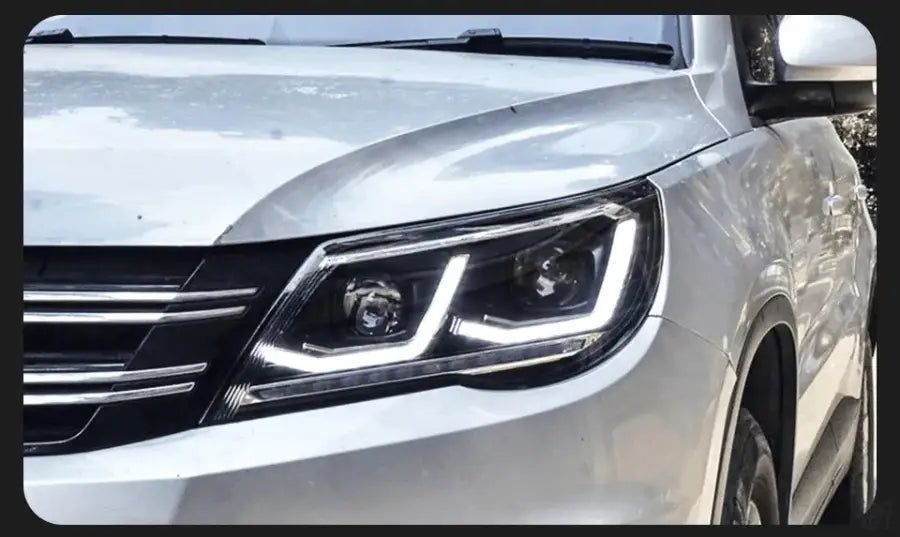Volkswagen VW Tiguan 2007–2012 Reflektory Lampy Przednie LED DRL Kierunkowskaz Projektor Komplet