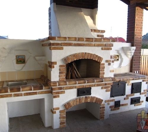 Плита с мангалом и духовкой