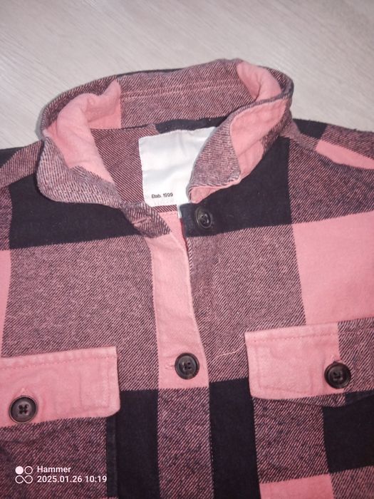 Kurtka w kratkę 130 cm