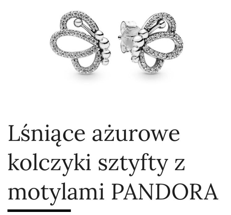 Kolczyki pandora Lśniące motyle