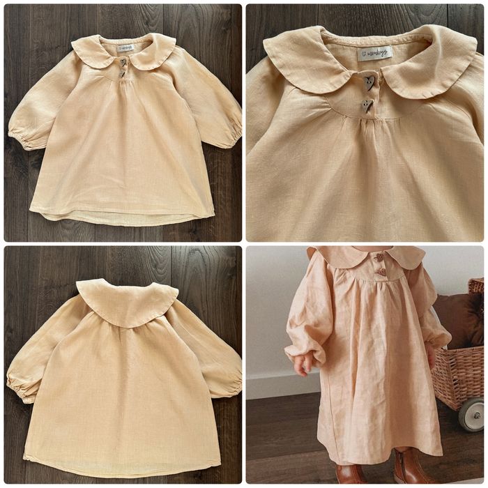 Сукня з льону, сарафан, блуза для дівчинки 104-110