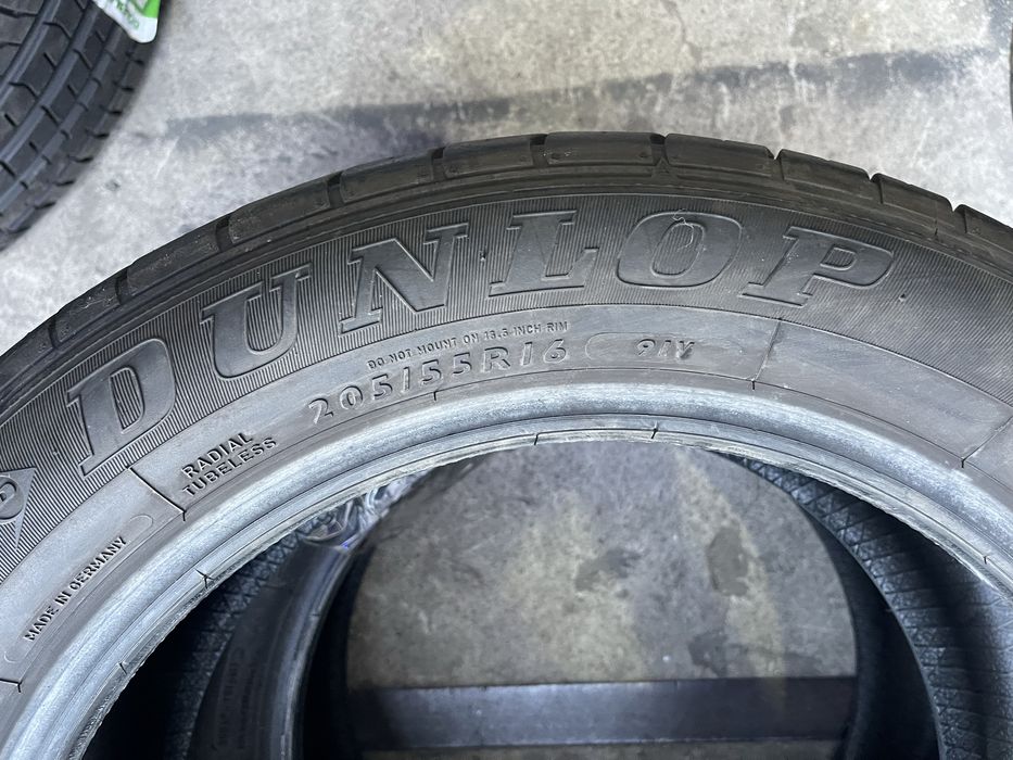 Шины 205/55 R16 Dunlop Sport б/у пара 7мм лето U6